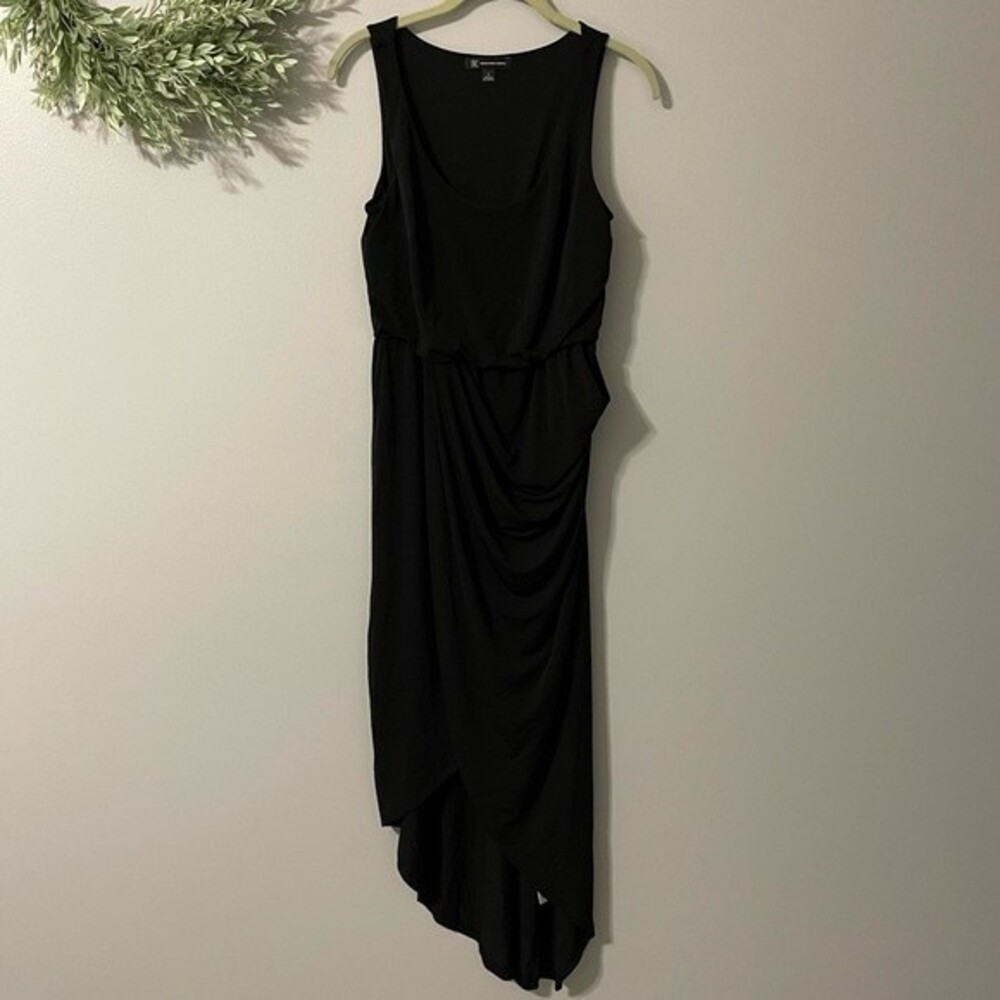 NWOT INC Black High Low Wrap Skirt Dress